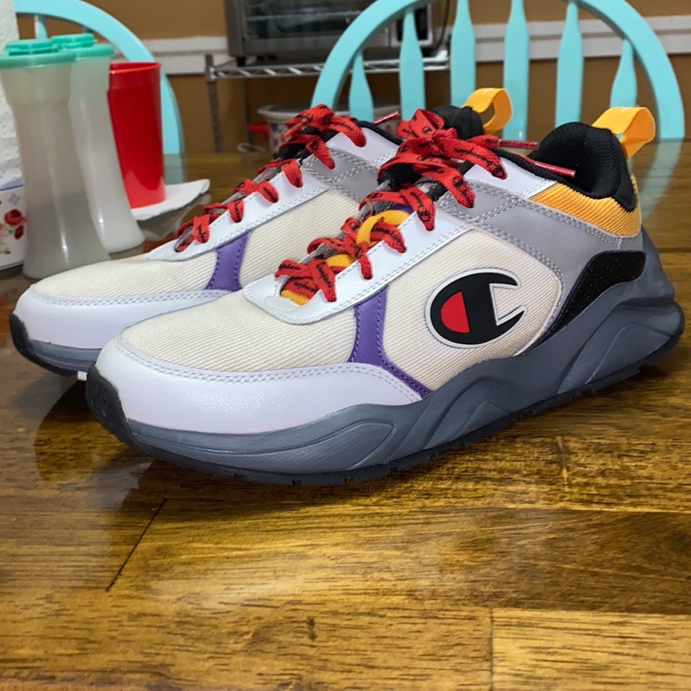 Mens champion shoes. Worn one time great condition nothing wrong with it at all.